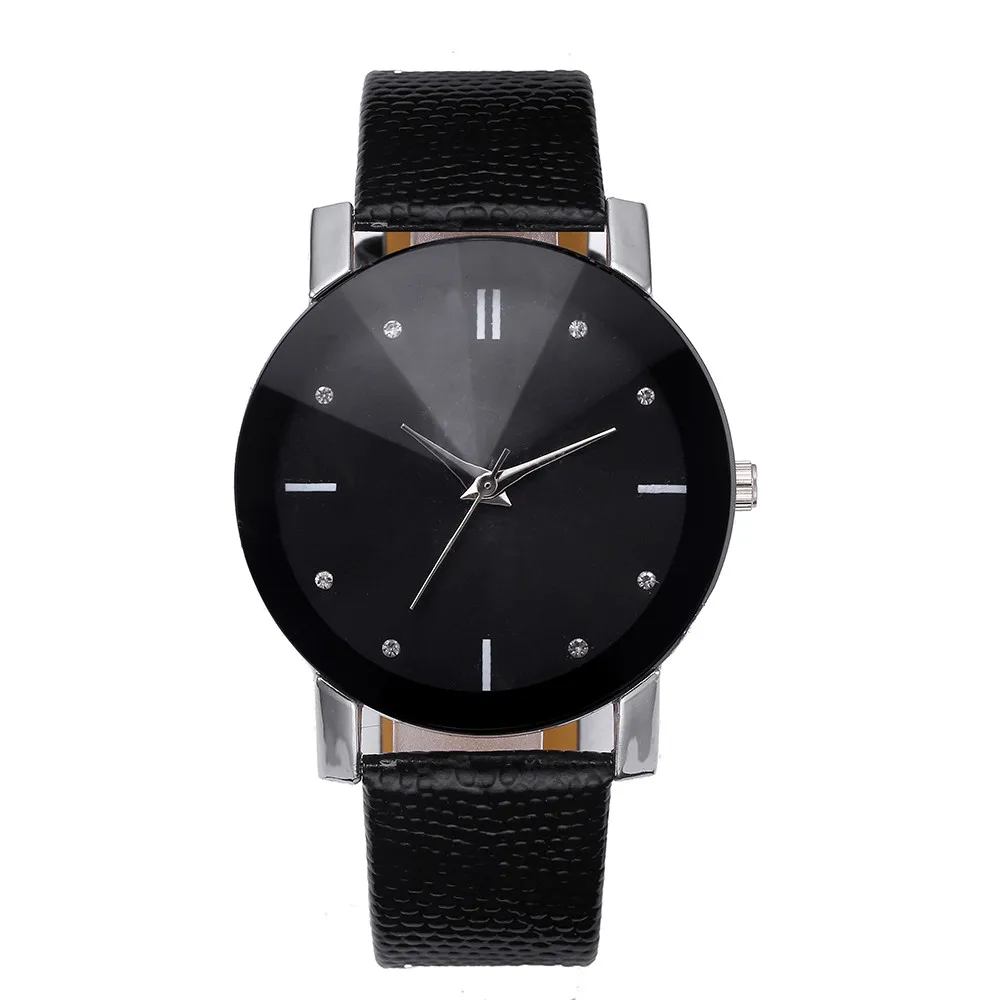 

Unisex Convex Stainless Steel Dial Sport Leather Band Quartz Wrist Watch clock relogio feminino reloj montre xfcs bayan kol saat