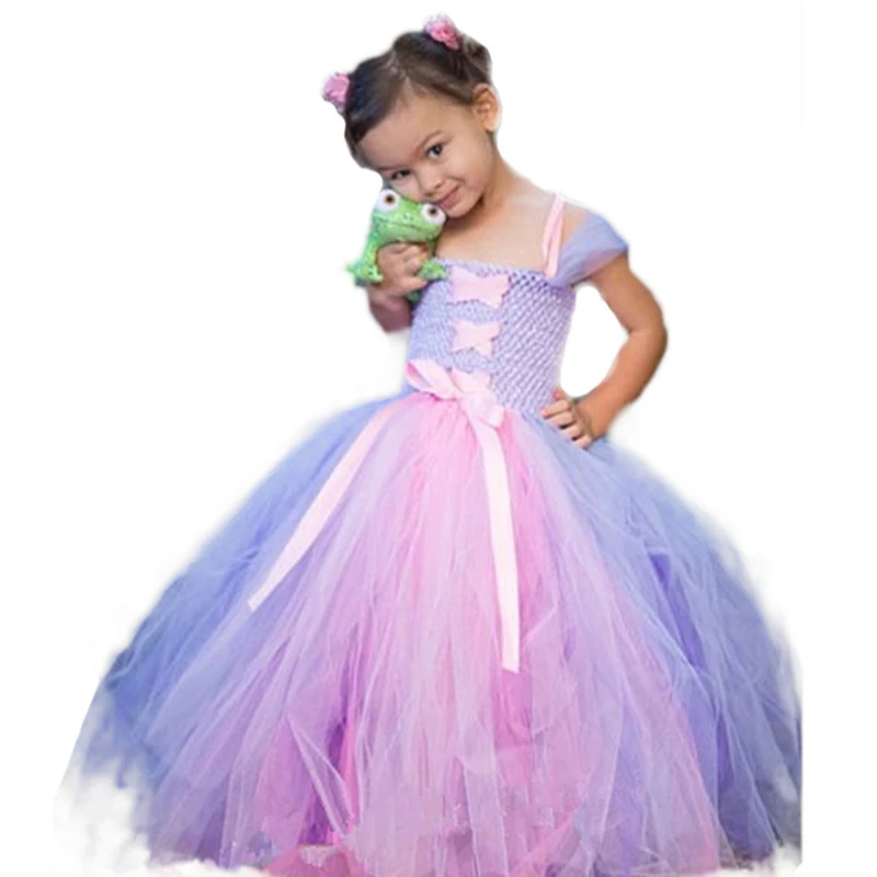 

Kid Tangled Rapunzel Dress Girls Princess Dress for Rapunzel Cosplay Clothing Costume Child Party Clothing Sophia Princess Dress