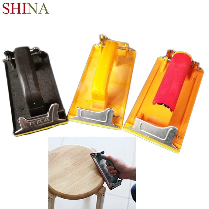 SHINA Sandpaper Holder Sandpaper Frame Grinding Polished Tools For