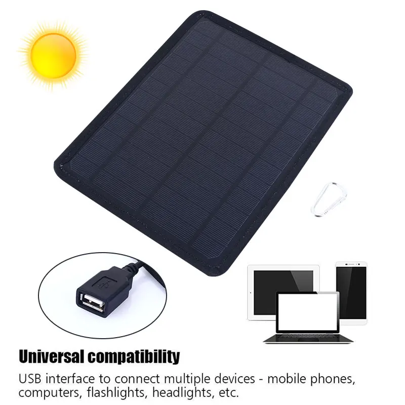 

Solar Panel 10W 6V Solar Charger Portable Solar Battery Chargers Charging for Phone for Hiking solar cell Power Bank