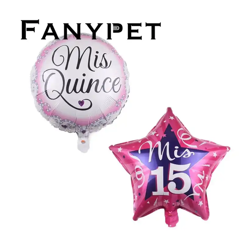 10 Pieces 18 Pouces Mis Coing En Aluminium Ballons D Helium Espagnol Mon Quinze Rose Fille Decorations De Fete D Anniversaire Aliexpress