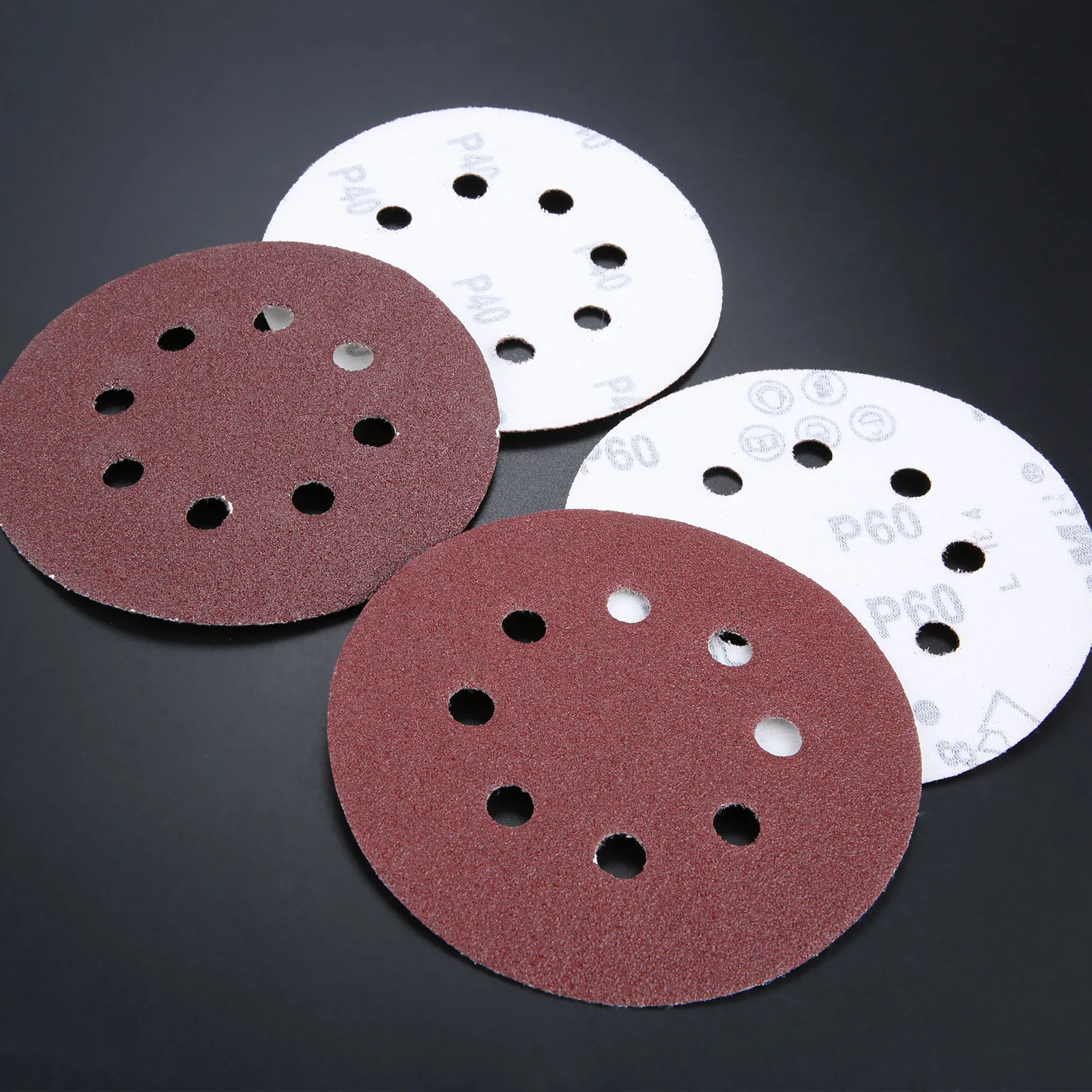 20Pcs 5 Inch Round Sandpaper Eight Hole Disk Sand Sheets Grit 40/60/100/180/400/600 Hook and Loop olishing Pad for Sander Grits 20Pcs 5 Inch Round Sandpaper Eight Hole Disk Sand Sheets Grit 40/60/100/180/400/600 Hook and Loop olishing Pad for Sander Grits