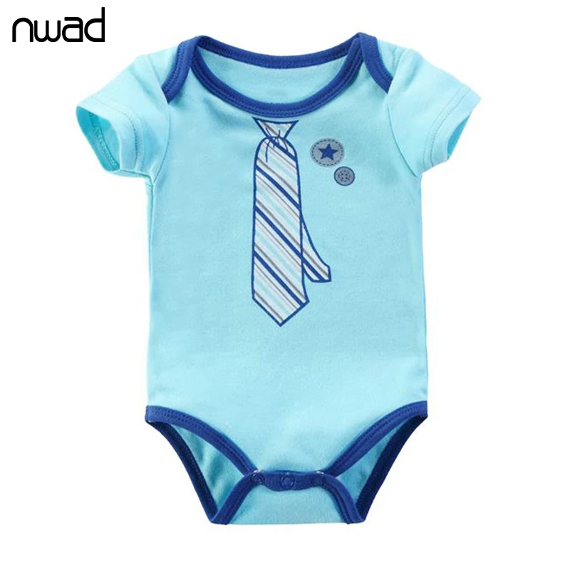 Newborn Baby Boy Bodysuits 2017 Fashion Summer Baby Cotton Clothes