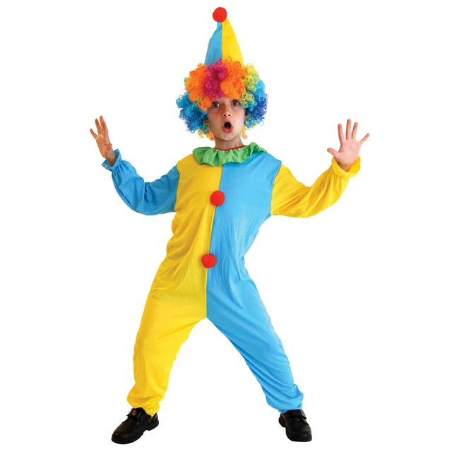 HOT!Children Kids Baby Jumpsuits & Rompers+Hat Halloween Carnival Clown