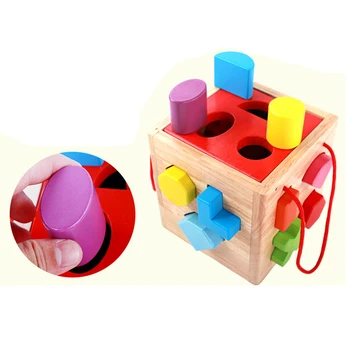 

Colorful Shape Puzzle Set Wooden Toy Educational Baby Toy For Children Learning Developing Toys