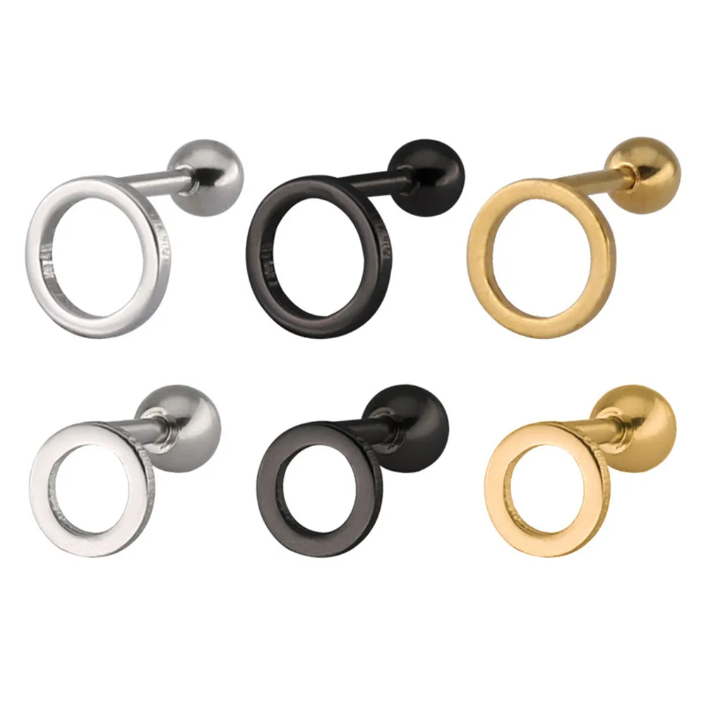 

Korean small circle earrings for women stainless steel jewelry simple geometric men earrings gold male female accessories gifts