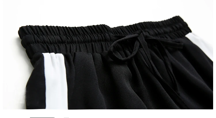 2018 Summer New Brand Sweatpants Casual Harem Pants Women Loose Trousers Black Striped Side Sweat Pants Female Runing Sport Pant