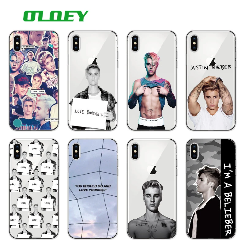 OLOEY Fashion JUSTIN BIEBER Sorry Love Yourself Soft TPU Phone Case For iPhone 7 7Plus 6 6S 8 8plus X XS Max SAMSUNG GALAXY
