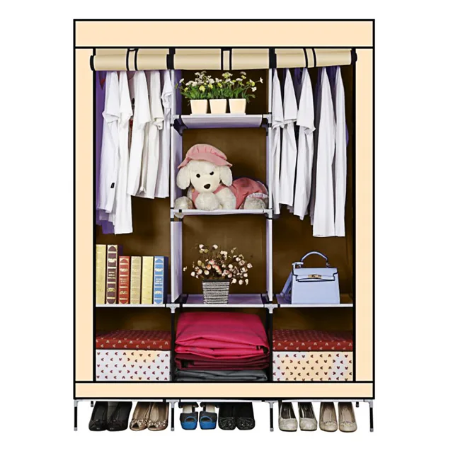 yellow non woven m portable wardrobe closet storage organizer cupboard cloth rack - Portable Wardrobe Closet yellow non woven m portable wardrobe closet storage organizer cupboard cloth rack - Portable Wardrobe Closet