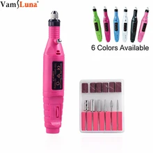 1 Набор для профессионального аппаратного маникюра инструменты, Дрель Ручка педикюр набор для лак для ногтей Форма ногтей набор ногтей советы мельница-6 цветов
