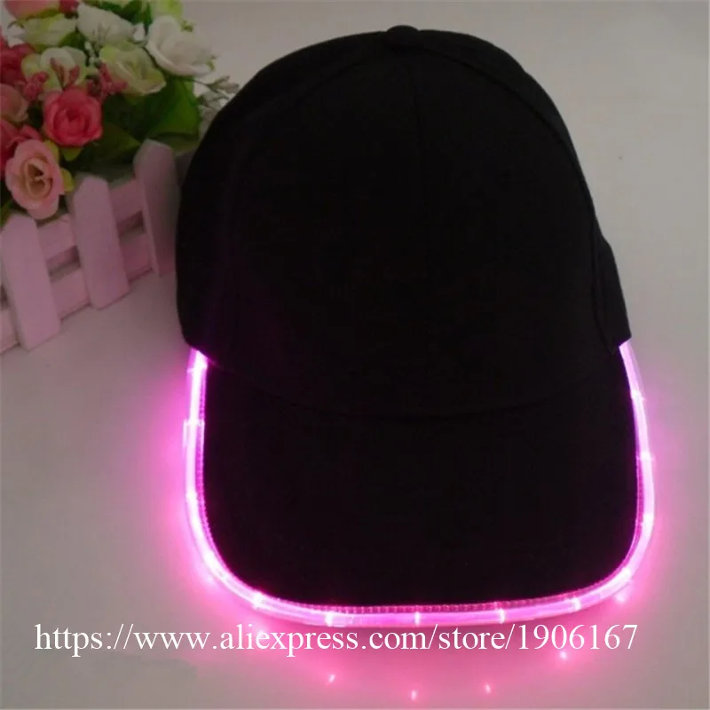 New Fashion Glow in Dark Light Up LED Hat Baseball Caps Luminous Holiday Hat Unisex12