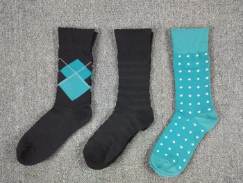 

3 Pairs Women Arglye+Solid Strip+Dots SocksPack (100%polyester)