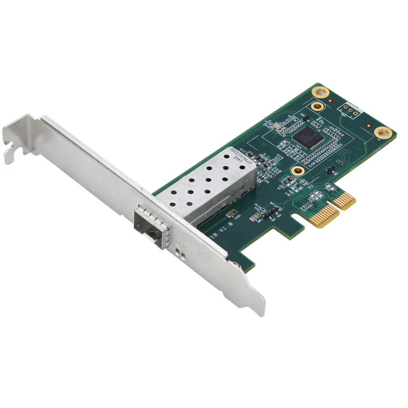 Сетевой адаптер DIEWU PCIe SFP Gigabit fiber Network lan card 10/100/1000 Мбит/с INTEL I210 TXA026