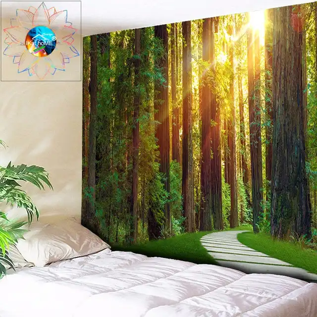 Gratuit Images Belle Foret Naturelle Imprimee Grande Tapisserie Murale Pas Cher le plus cool salutations