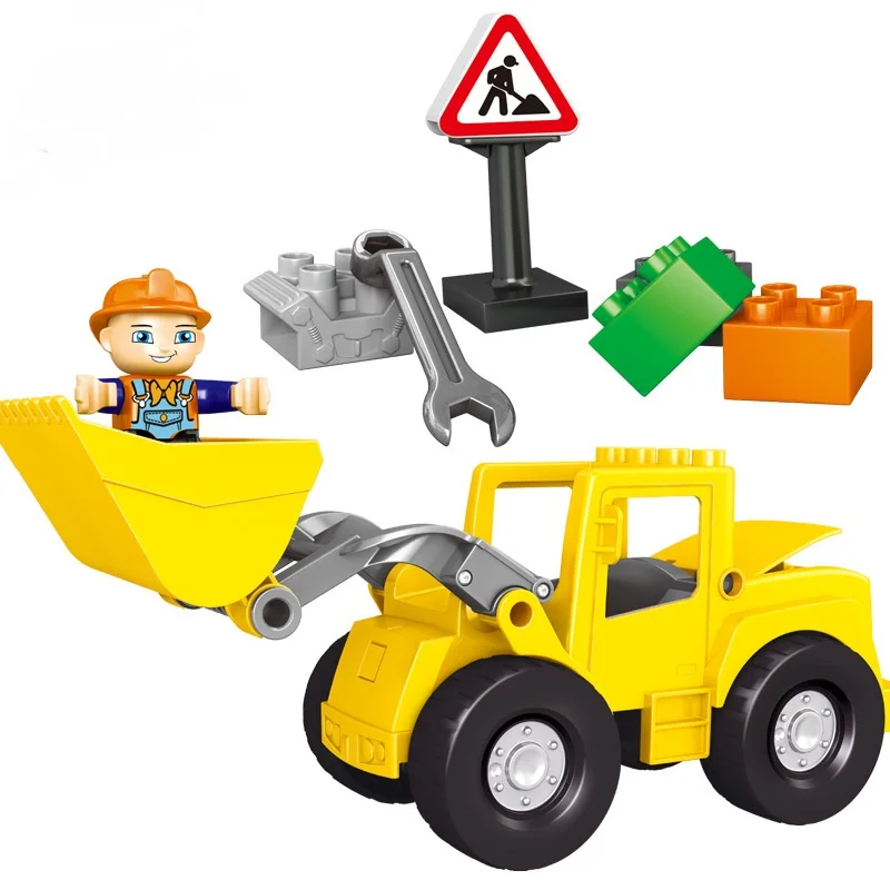 Large Size bricks CHINA brand Building Blocks Classic Baby Toy Compatible with lego duplo 10520 Big Front Loader baby-building-blocks : image Large Size bricks CHINA brand Building Blocks Classic Baby Toy Compatible with lego duplo 10520 Big Front Loader baby-building-blocks
