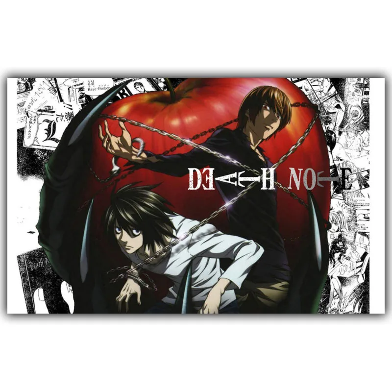 Death Note Аниме мультфильм плакат для дома декоративный L шелковые обои настенное