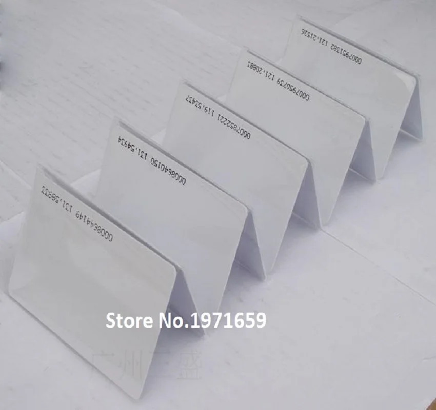 Частота 125 кГц RFID контроля доступа белые карты с кодом серии