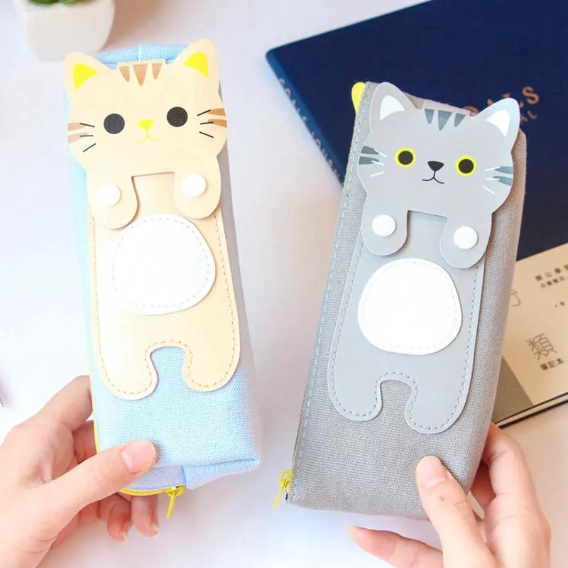 Футляр для карандашей Cat Kawaiii креативная Милая школьная офисная канцелярская
