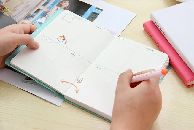 2015-2016 Cute Kawaii Notebook Cartoon Molang Rabbit Journal  Diary Planner Notepad for Kids Gift Korean Stationery26