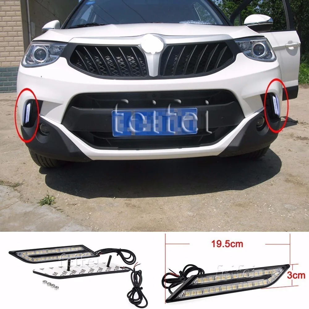 

2X Car Styling Waterproof 33 SMD Super Bright Sight light DRL Car daytime led Universal automobile Daytime Running Lights