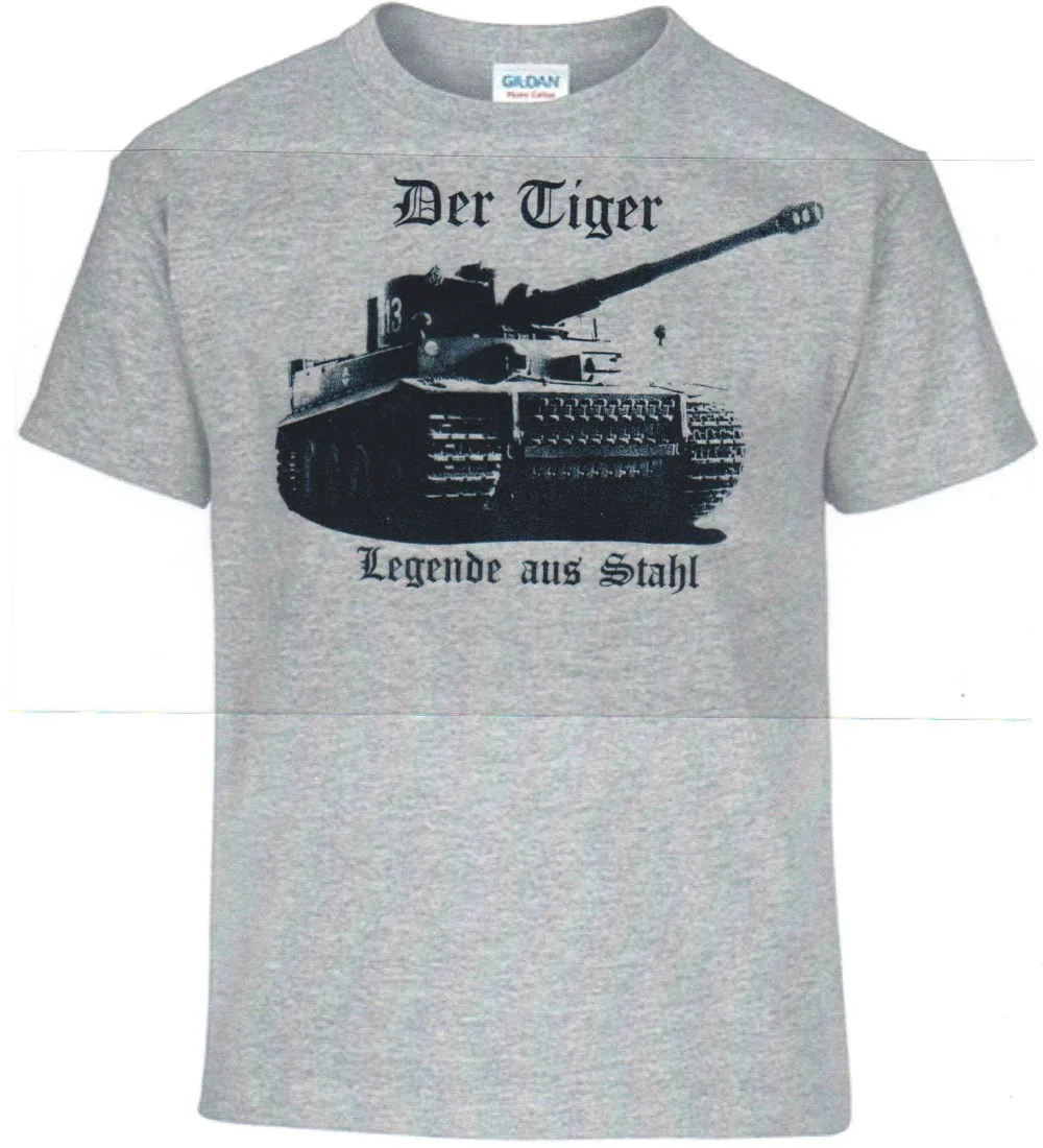 Kampfpanzer, Tiger, Wehrmacht, Legend AU Stahl, Deutsches Reich Летняя мужская футболка с круглым вырезом и принтом, модная тонкая футболка с короткими рукавами