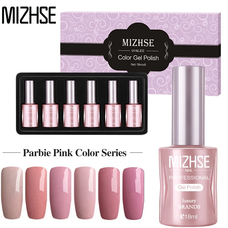 

MIZHSE 18ML UV Gel Nail Polish Manicure Gel With Lacquer Vernis One Gel Kit Semi Permanant LED Nail Polish Permanent Nailpolish
