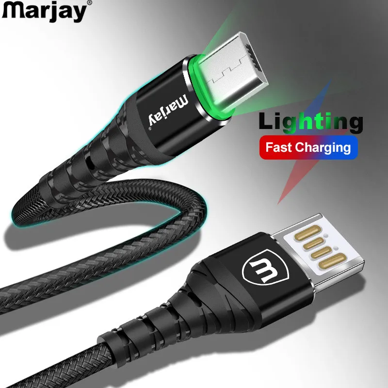 

Marjay Micro USB Cable for Huawei Honor 8X Fast Charging Micro USB Cable for Xiaomi Redmi 7 Double-sided Cable for Samsung