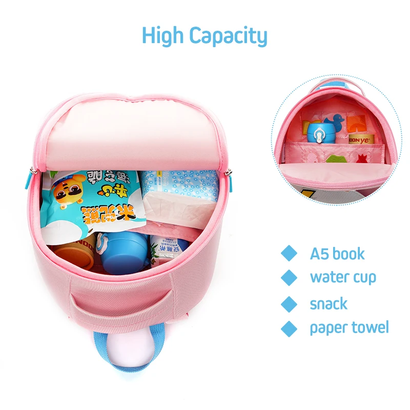  Cocomilo Cartoon Kids School Bag 3D Unicorn Elephant Design Kindergarten Baby Girl Boy Shoulder Bac - 33045035408