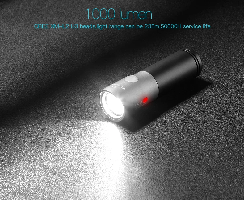 Cheap INBIKE 1000 Lumen Bicycle Light USB Rechargeable Riding Flashlight Bike Lamp Led Mountain Bike Equipment Cycling Accessories 310 3