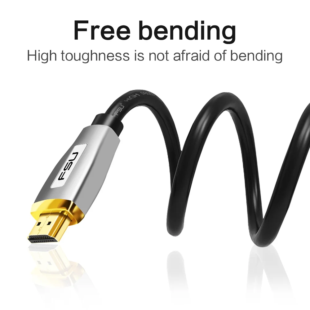FSU 2.0V HDMI cable 4K 3D Ethernet HDMI to HDMI Connector Adapter for PC HDTV Projector hdmi switcher splitter