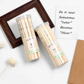 

50pcs/set 2B Pencil Nature Wood Triangle Pencils for Kids Examination Pencils for School Office Supplies Stationery