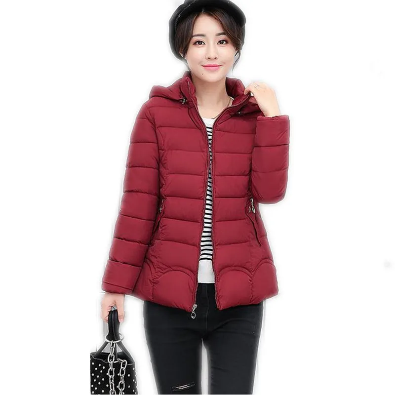 2017New Simple Winter Women Down Cotton Jacket Parka