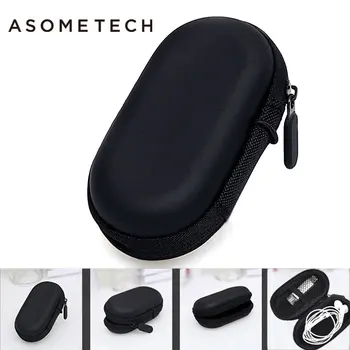 

2018 EVA Portable Earphone Storage Bag Carrying Bags Black Earphone Bag Case Zipper Earbuds Headset Accessories Headphone Box