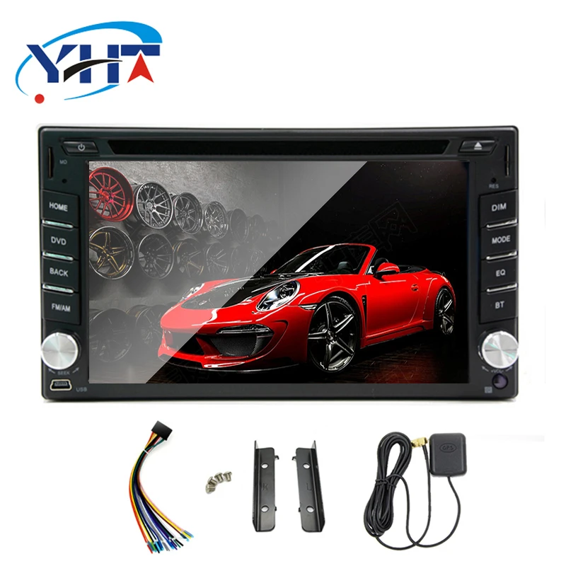 Универсальный 2 Din Универсальный android 7,1 dvd-плеер GPS, радио стерео, USB/SD, BT/800*480 HD цифровой сенсорный экран парковка