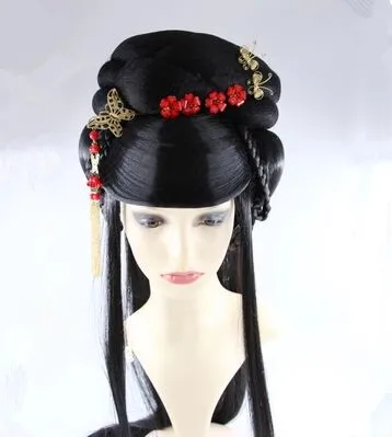 

classic women hair ancient chinese cosplay hair for women ancient dynasty hair han dynasty cosplay
