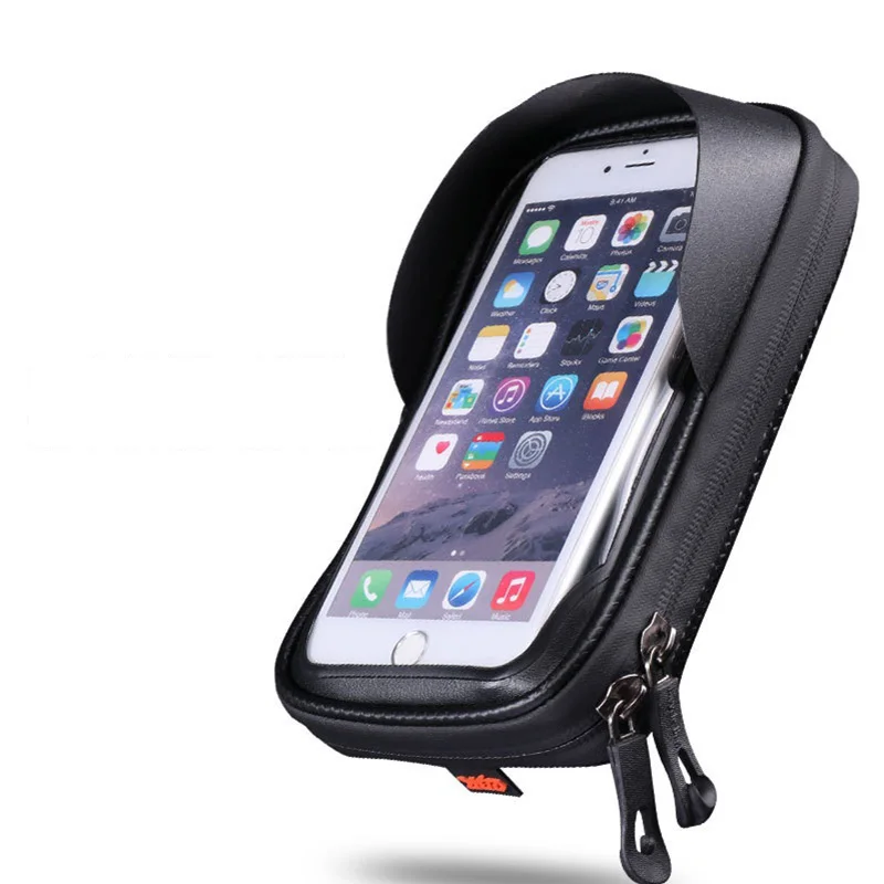 Cheap Mountain Bike Bag Rainproof Touch Screen Top Front for 6.0 Mobile Phone Case Pannier Cycling Accessories Storage Bags 1