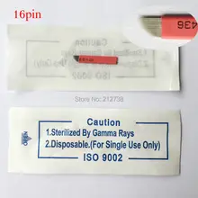 100 шт./лот новые высококачественные 16 игл Перманентный макияж лезвия для ручного татуажа бровей ручка Bladess