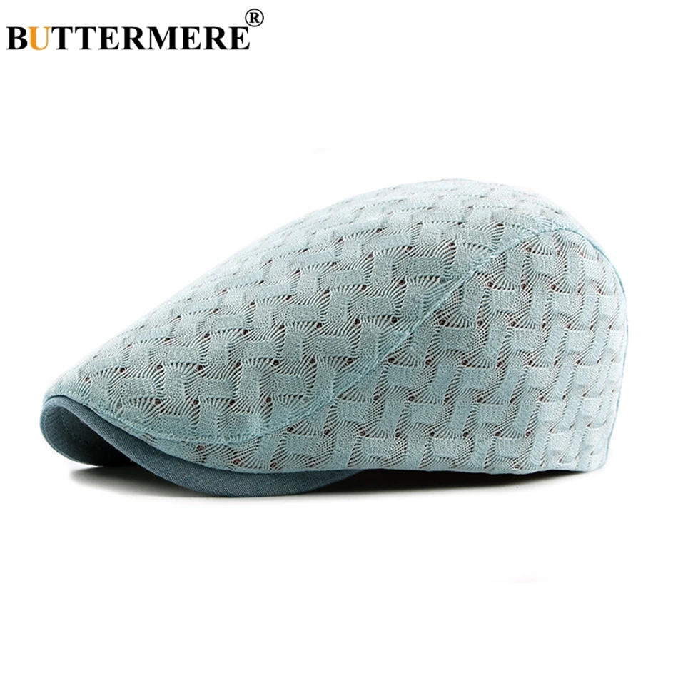 BUTTERMERE Cotton Berets Women Green Flat Caps Ladies Spring Summer