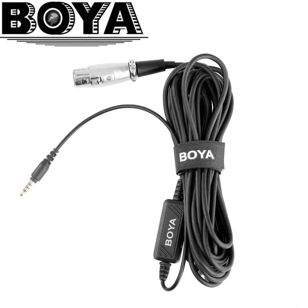 BOYA BY BCA6 3.5MM to XLR Input Microphone Cable Adapter with