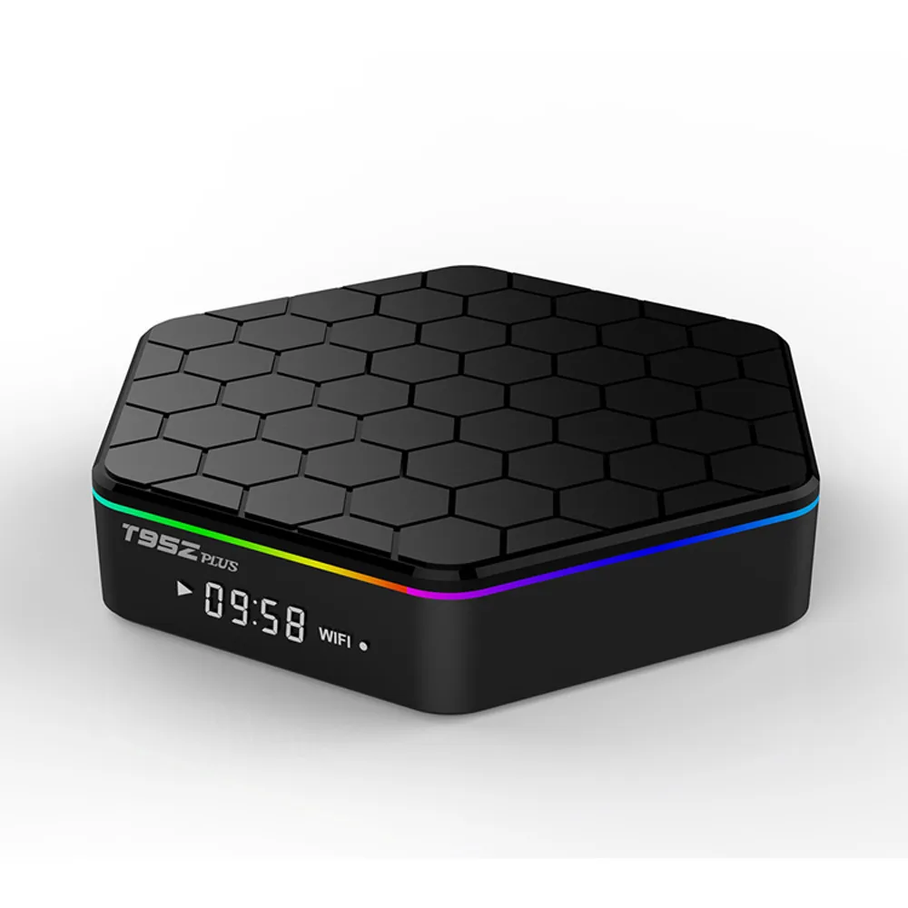 Двойной wifi плюс 2 ГБ + 16 Гб Smart Android 7,1 tv Box T95Z 17 Восьмиядерный 2,4/5 ГГц 2,4 г + 5 г + Bluetooth 4K2k HD декодирование 115x115x22 мм