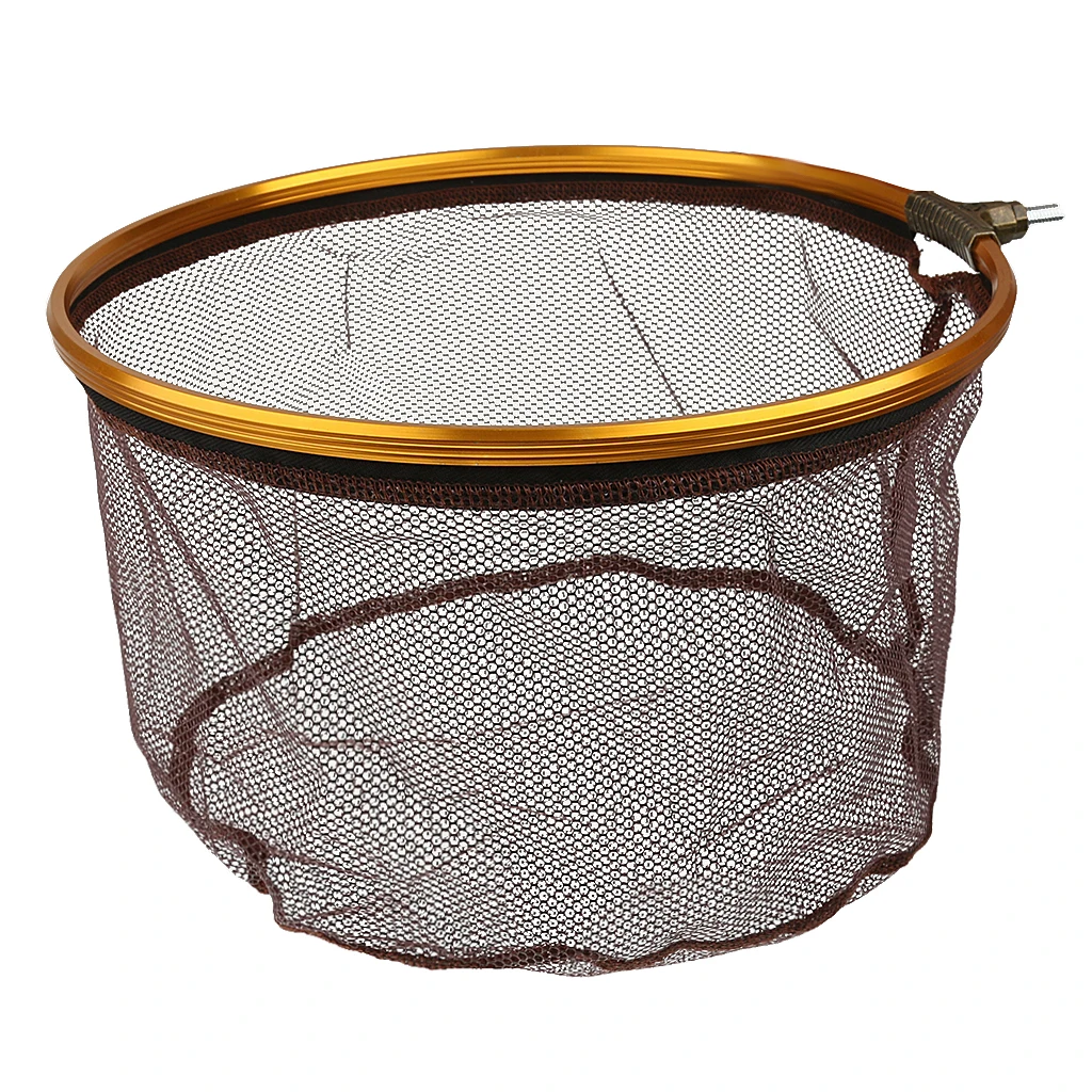 Folding Stainless Steel Fishing Landing Net Carp Trout Fish Net-35cm Red de pesca Filet de peche