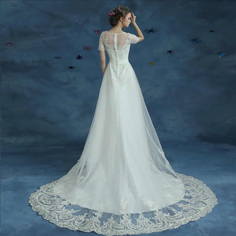 SOCCI Weekend винтажные Свадебные платья с короткими рукавами 2019 boda Vestido de Noiva