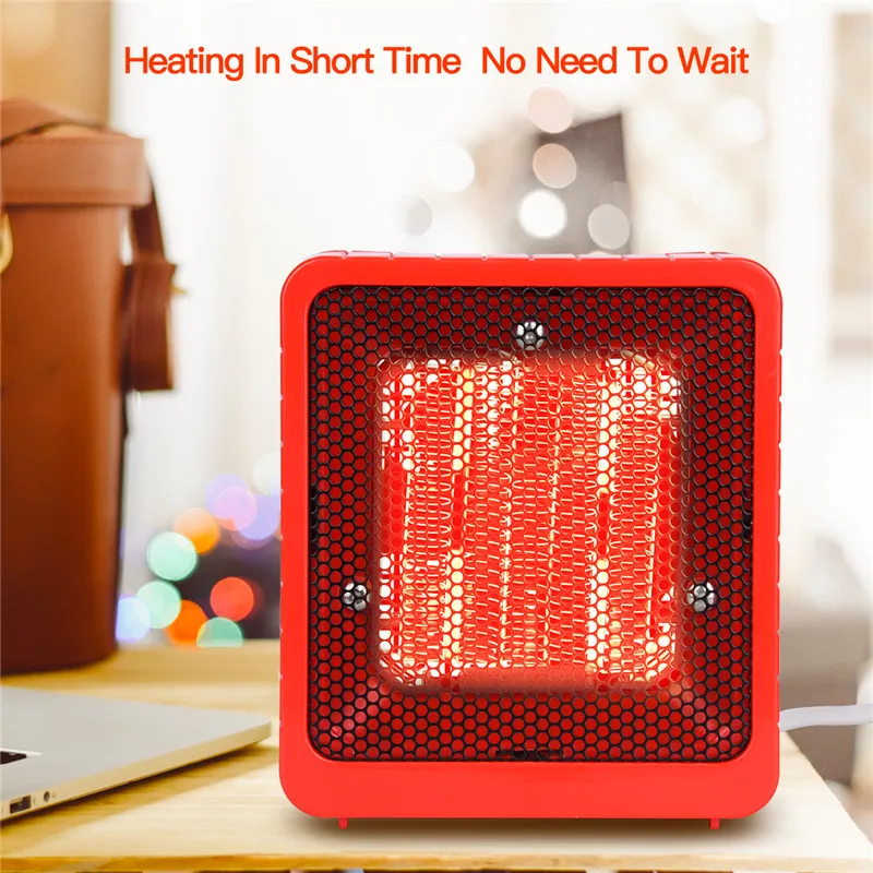 

Desktop Mini Electric Heater Safety Space Heater Fast Heat Air Machine High Temperature Resistant Mesh Cover Warm Air Blower 0