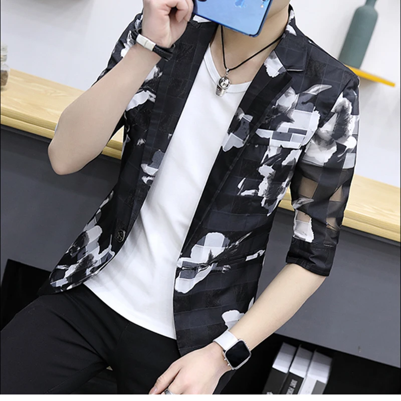 Men Blazer Party Printed  (3)