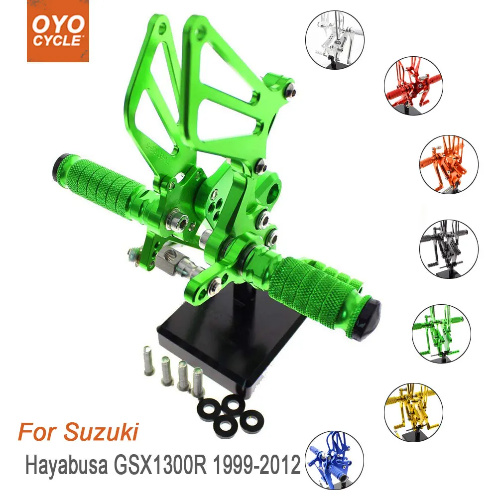 

For Suzuki Hayabusa GSX1300R 1999-2012 Motorcycle Rear Set Accessories CNC Adjustable Rearset Foot Pegs Busa GSXR1300 Foot Rests