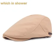 Который в душ высокого качества хлопка Берет Женщины Мужчины Бланк плоская Крышка Регулируемый пустой фуражке Casquette Gorras летом капот