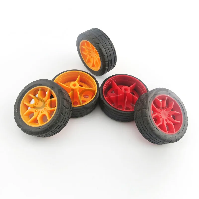 10pcs Diameter 30mm Tires Rubber Toy Car Wheel Part DIY modelin Parts