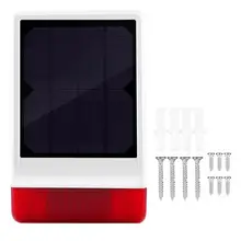 433 МГц беспроводной Открытый солнечной энергии стробоскоп сирена сигнализация Водонепроницаемая домашняя система безопасности