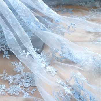 

Wedding background cloth fabric stage diy craft embroidery lace dress dress materials