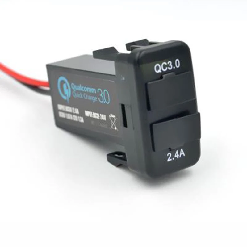 Автомобильный Интерфейс USB Зарядное устройство duali порт с QC 3 0 Быстрая зарядка для